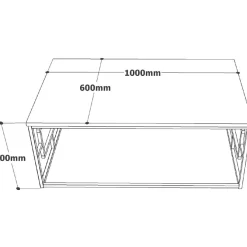 Sohvapöytä Linento Furniture VG12-W valkoinen/kulta