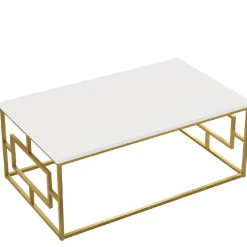 Sohvapöytä Linento Furniture VG12-W valkoinen/kulta