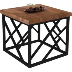 Sohvapöytä Linento Furniture Zenica, 46x46cm, ruskea/musta