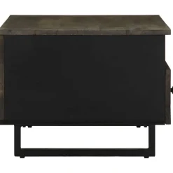 Sohvapöytä musta 80x54x40 cm täysi mangopuu (17697)