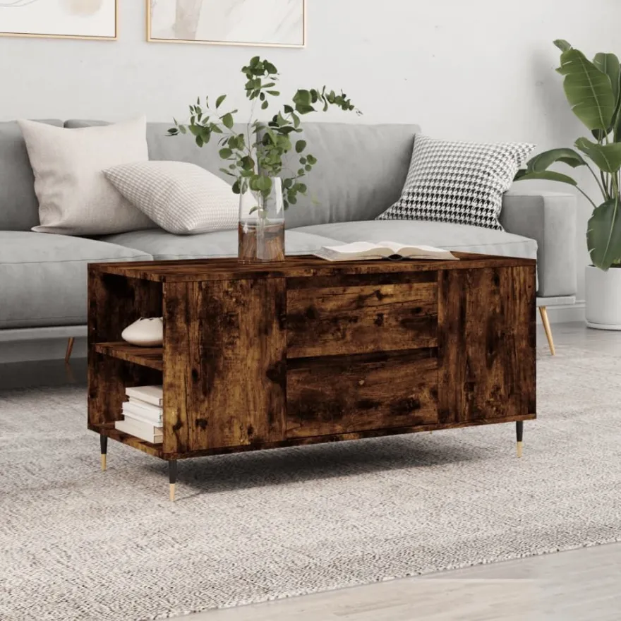 Sohvapöytä tekninen puu 102x44,5x50 cm, eri värejä (31731)