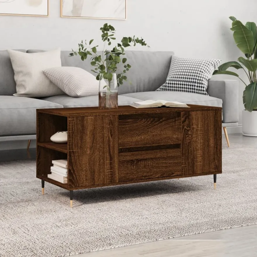 Sohvapöytä tekninen puu 102x44,5x50 cm, eri värejä (31731)