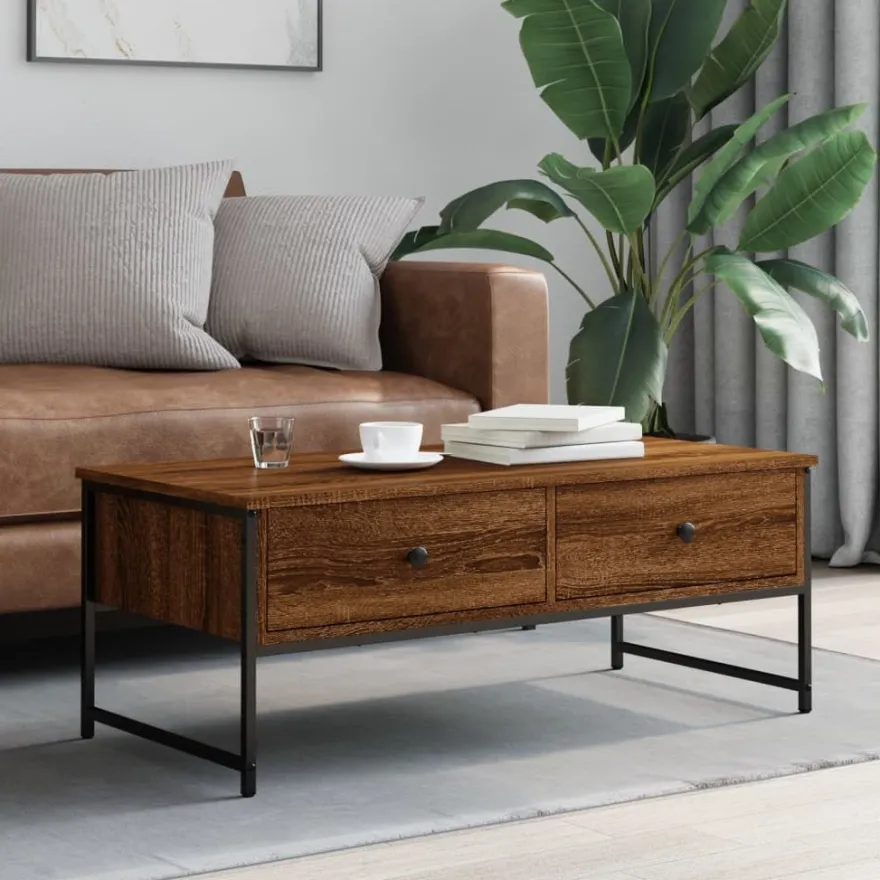 Sohvapöytä tekninen puu, 101x49x39,5 cm, eri värejä (32599)