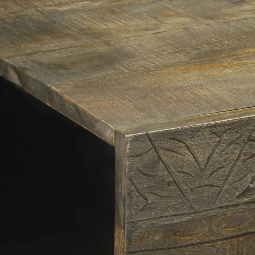 sohvapöytä vaaleanharmaa 100x54x40 cm massiivipuu mango (17804)