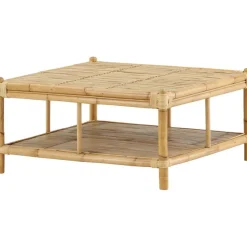 Sohvapöytä Venture Home Cane, 90x90cm, luonnollinen bambu
