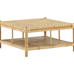 Sohvapöytä Venture Home Cane, 90x90cm, luonnollinen bambu
