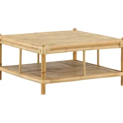 Sohvapöytä Venture Home Cane, 90x90cm, luonnollinen bambu