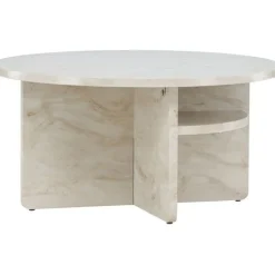 Sohvapöytä Venture Home Ålesund, ⌀85cm, marmorikuvio