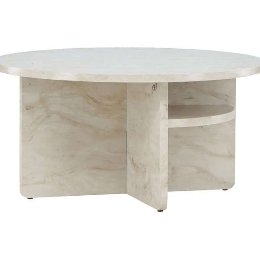 Sohvapöytä Venture Home Ålesund, ⌀85cm, marmorikuvio