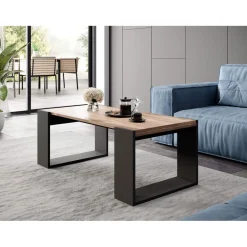 Sohvapöytä WOOD, tummanharmaa/beige (5122)