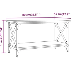 Sohvapöytä 80-100x45-50x45cm, eri kokoja ja värejä