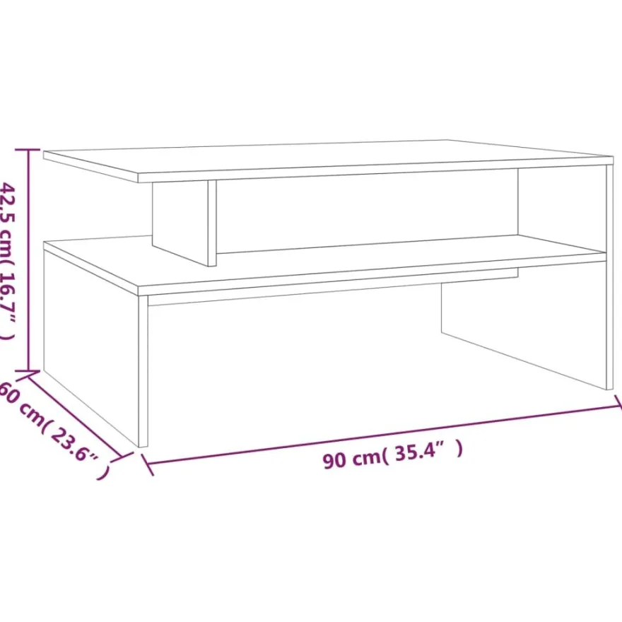 Sohvapöytä 90x60x42,5cm, eri värejä