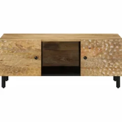 Sohvapöytä 100x54x40 cm, täysi puu, eri puulajeja ja värejä (32517)