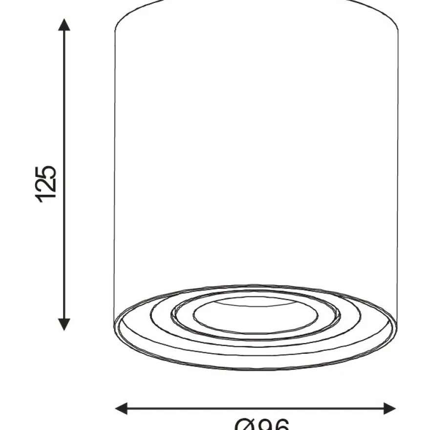 Spottivalaisin Lucide Tube, Ø9.6cm, GU10, valkoinen