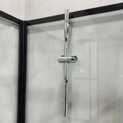 Suihkukaappi Bathlife Betrakta, 70x90cm / 90x70cm, suora, kirkas lasi, musta kehys