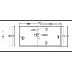 Suihkukaappi Bathlife Betrakta, 900x900mm, suora, musta kehys
