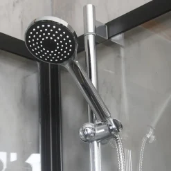 Suihkukaappi Bathlife Betrakta, 900x900mm, suora, musta kehys