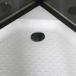 Suihkukaappi Bathlife Betrakta, 900x900mm, suora, musta kehys