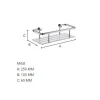 Suihkukori Smedbo Sideline DB3001, 250x103x60mm, mattamusta