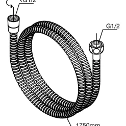 Suihkuletku 1750mm (76651)