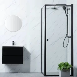 Suihkunurkka Bathlife Profil, 700-1000mm, musta, eri kokoja