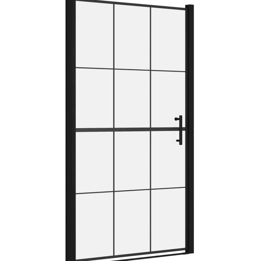 Suihkuovi karkaistu lasi 100x178cm musta