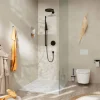 Suihkutanko Hansgrohe Unica S Puro, 65 cm, Easy slide -liu'ulla ja Isiflex-suihkuletkulla 160 cm, mattamusta