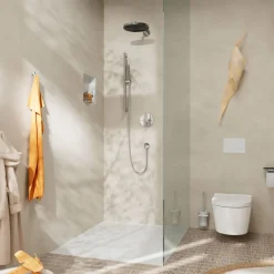 Suihkutanko Hansgrohe Unica S Puro, 65 cm, Easy slide -liu'ulla ja Isiflex-suihkuletkulla 160 cm, kromi