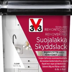 Suojalakka työtasoille V33, satiini, 500ml, clear