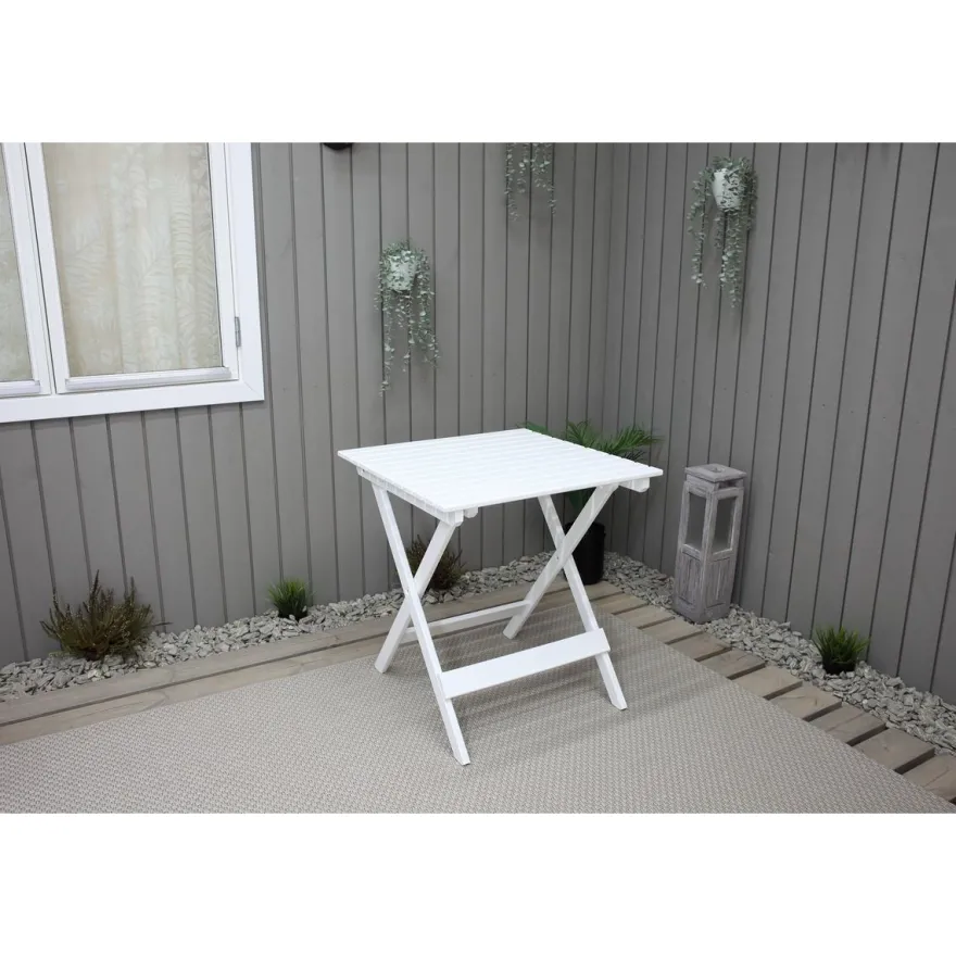 Taitettava puutarhapöytä Baltic Garden Wilma 65x65cm er värejä