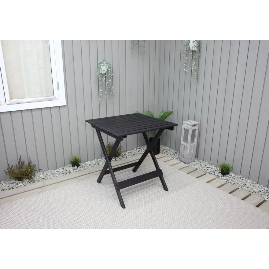Taitettava puutarhapöytä Baltic Garden Wilma 65x65cm er värejä