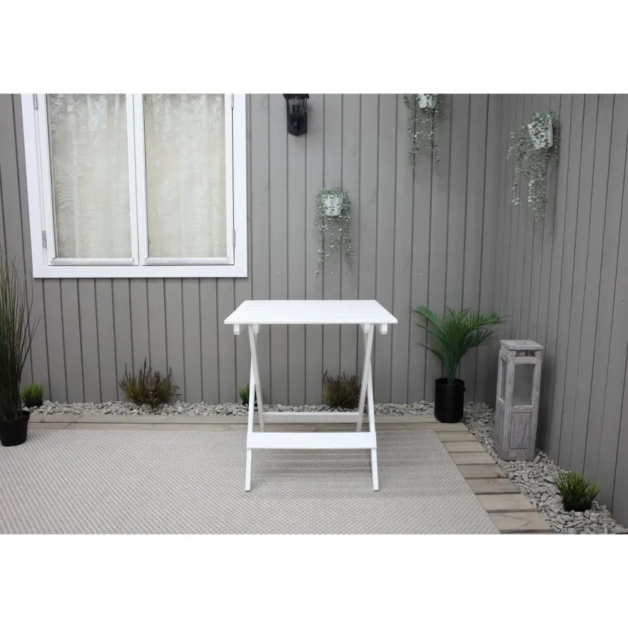 Taitettava puutarhapöytä Baltic Garden Wilma 65x65cm er värejä