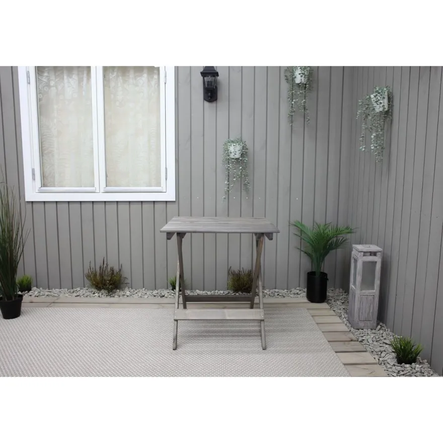 Taitettava puutarhapöytä Baltic Garden Wilma 65x65cm er värejä