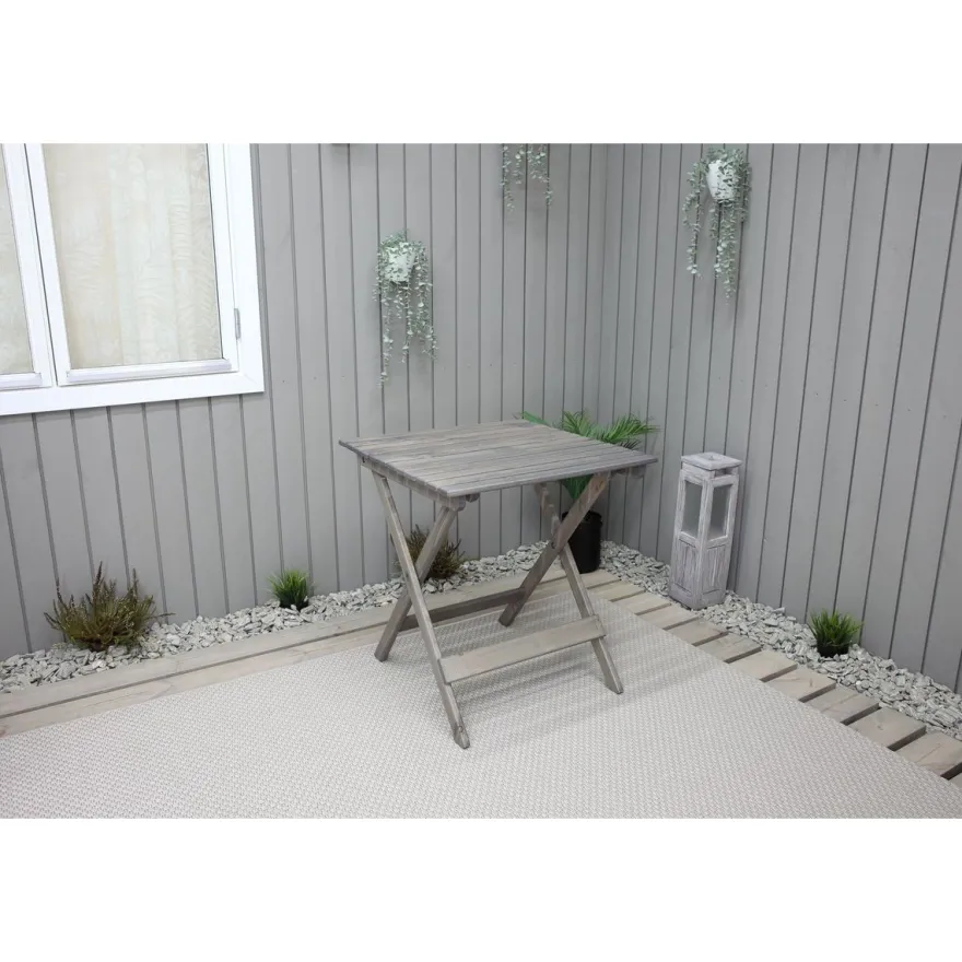 Taitettava puutarhapöytä Baltic Garden Wilma 65x65cm er värejä