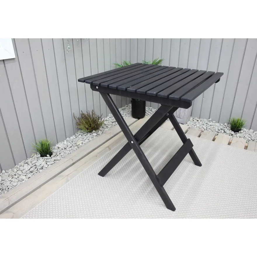 Taitettava puutarhapöytä Baltic Garden Wilma 65x65cm er värejä