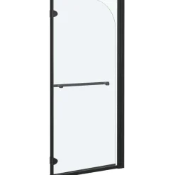 Taittuva suihkukaappi 2 paneelia ESG 120x140 cm musta