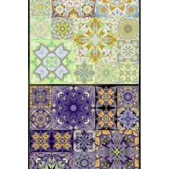 Tapetti Artgeist Cornucopia, 50x1000cm, ornamentti, sininen,vihreä