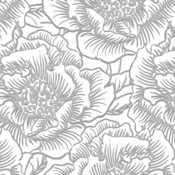 Tapetti Decor Maison Silva 5405-4, puoni, ruusu, romanttinen, harmaa