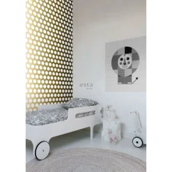Tapetti Esta Black & White with a splash of Gold 139116, pilkullinen