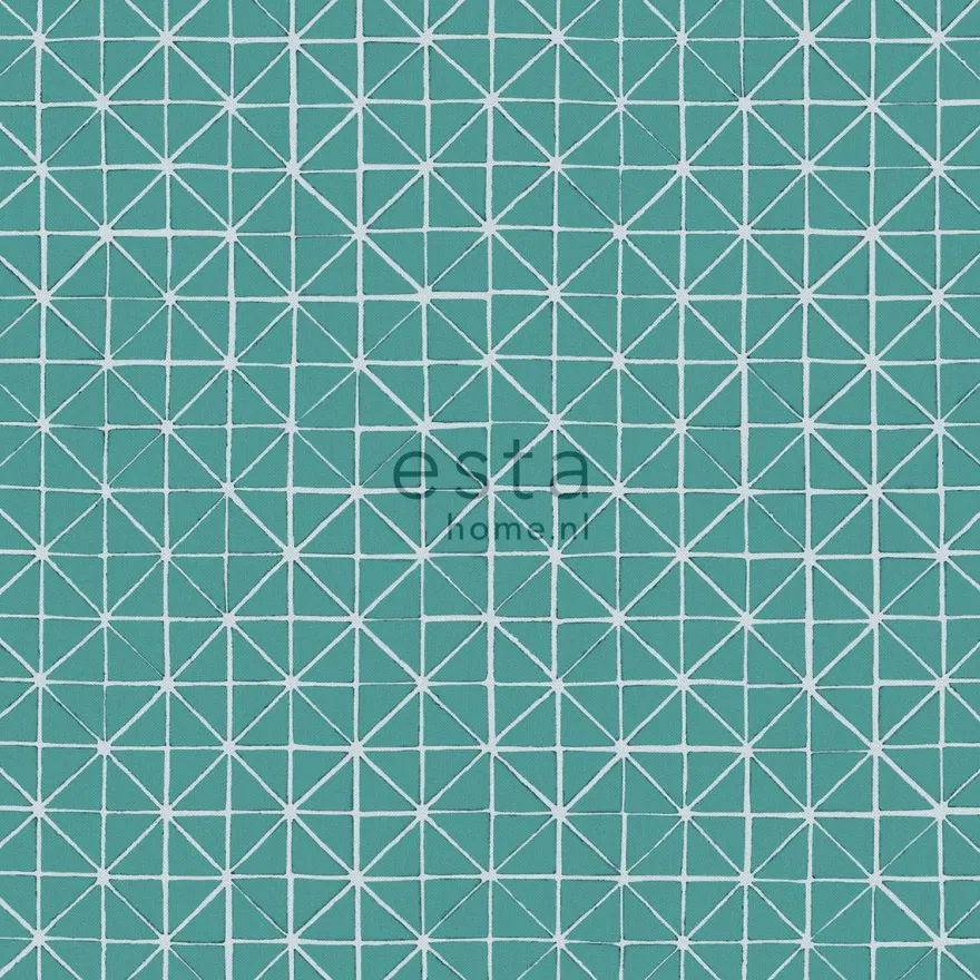Tapetti Esta Geometric Shapes 148350, graafinen/geometrinen, moderni, tumma vedenvihreä
