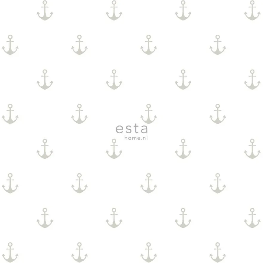 Tapetti Esta Regatta Crew Surf Edition 138964, graafinen/geometrinen, valkoinen/hopea