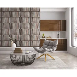 Tapetti Galerie Grunge G45385, kirjahylly, monivärinen
