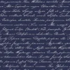 Tapetti Handwriting Latin Flower Names 128040, non-woven, teksti, tummansininen