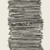 Tapetti Newspapers 137717, non-woven, teksti, harmaa/valkoinen