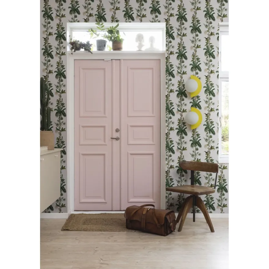 Tapetti Rebel Walls Monkey Island Ivory, eläin, kasvi, vihreä