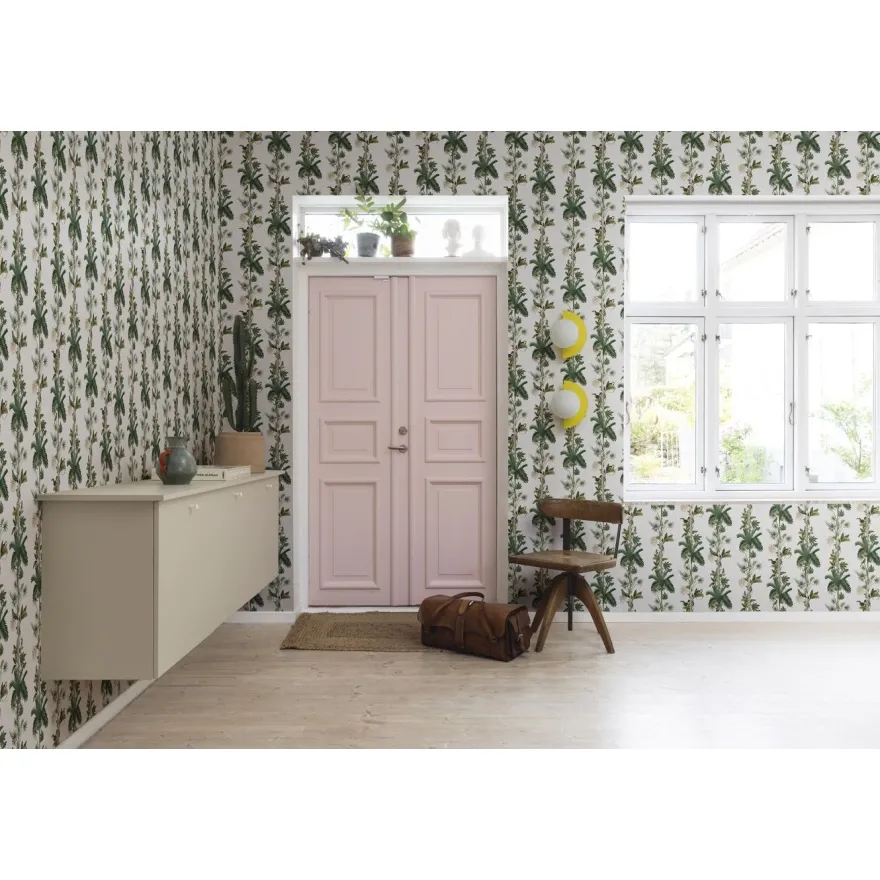Tapetti Rebel Walls Monkey Island Ivory, eläin, kasvi, vihreä