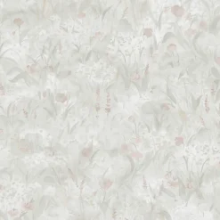 Tapetti Sandberg Tove, pastelli, non-woven, romanttinen, harmaa