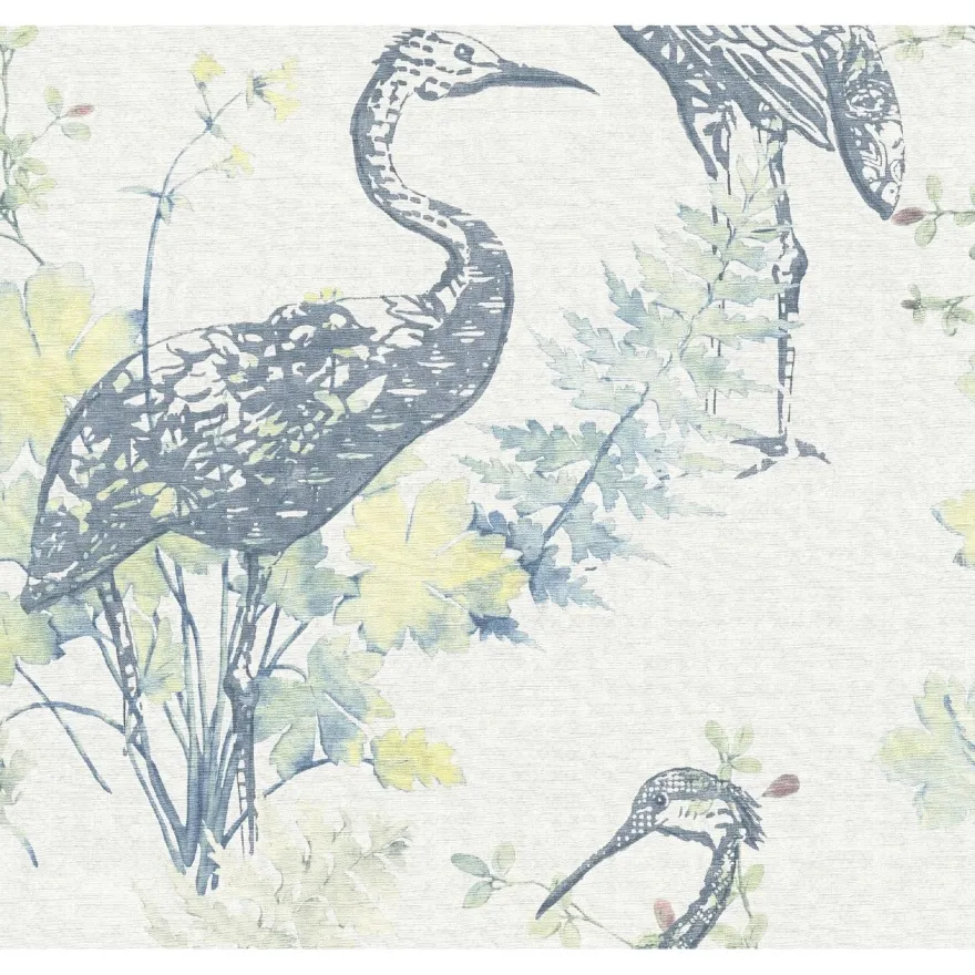 Tapetti Sandudd Four Seasons 360921, non-woven, luonto, vihreä/harmaa