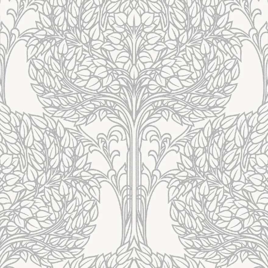 Tapetti Sandudd Rolleri 11 2968-3, 0.53x11.2m, kasvi, ornamentti, valkoinen