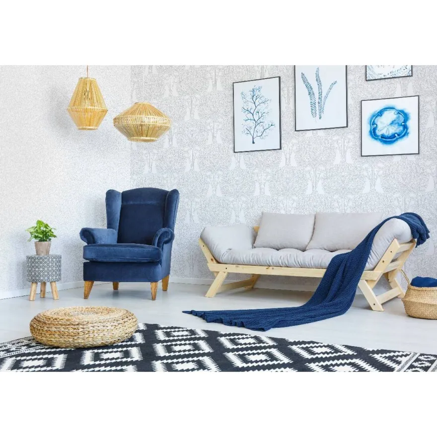 Tapetti Sandudd Rolleri 11 2968-3, 0.53x11.2m, kasvi, ornamentti, valkoinen